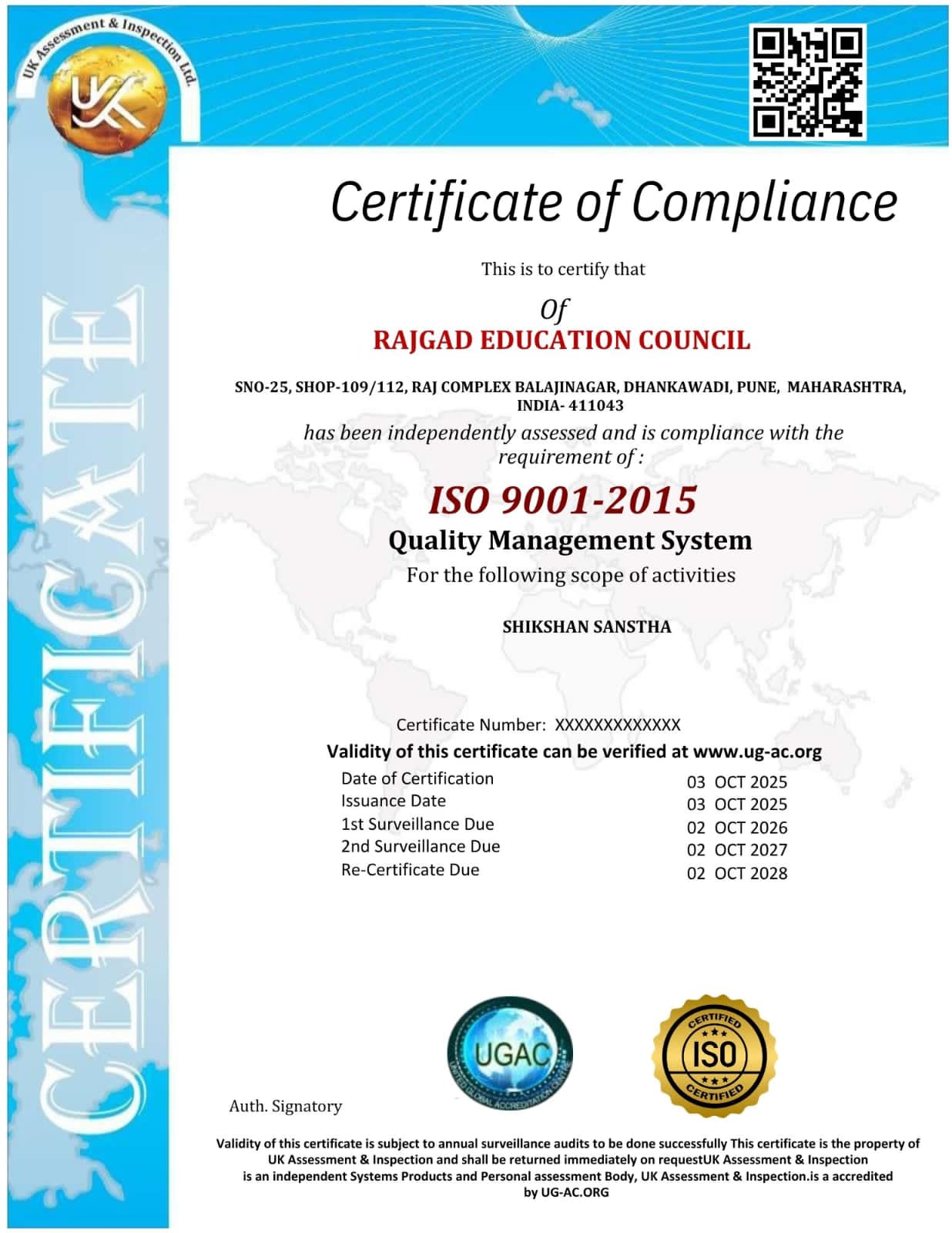 Rajgad Education Council Certification
